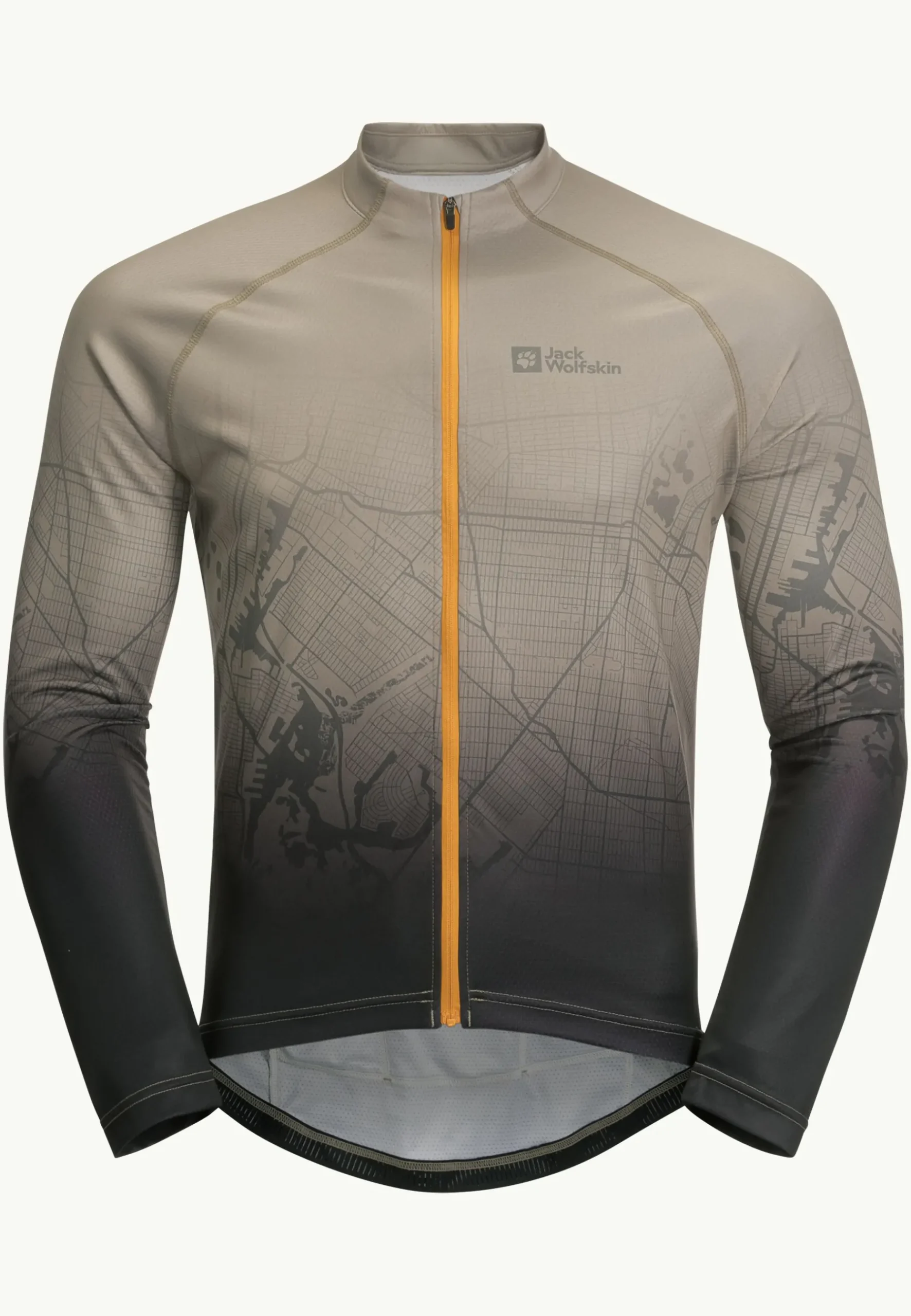 Jack Wolfskin Morobbia Fz L/s Print M|Heren Fietsen|Functionele Shirts