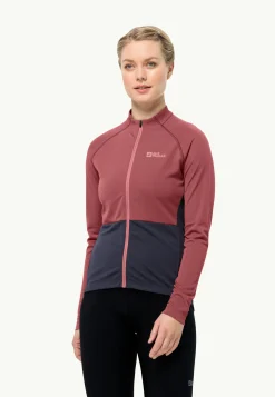 Jack Wolfskin Morobbia Fz L/s W|DAMES Fietsen|Functionele Shirts