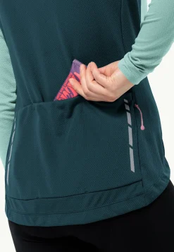 Jack Wolfskin Morobbia Fz L/s W|DAMES Fietsen|Functionele Shirts
