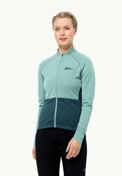 Jack Wolfskin Morobbia Fz L/s W|DAMES Fietsen|Functionele Shirts