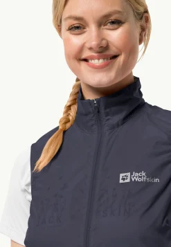 Jack Wolfskin Morobbia Wind Vest W|DAMES Fietsen|Voor- En Najaarsjacks/-Jassen