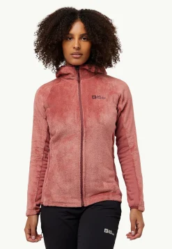 Jack Wolfskin Rotwand Hooded Fz W|DAMES Voor- En Najaarsjacks/-Jassen|Fleece
