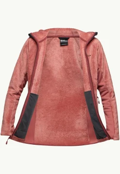 Jack Wolfskin Rotwand Hooded Fz W|DAMES Voor- En Najaarsjacks/-Jassen|Fleece