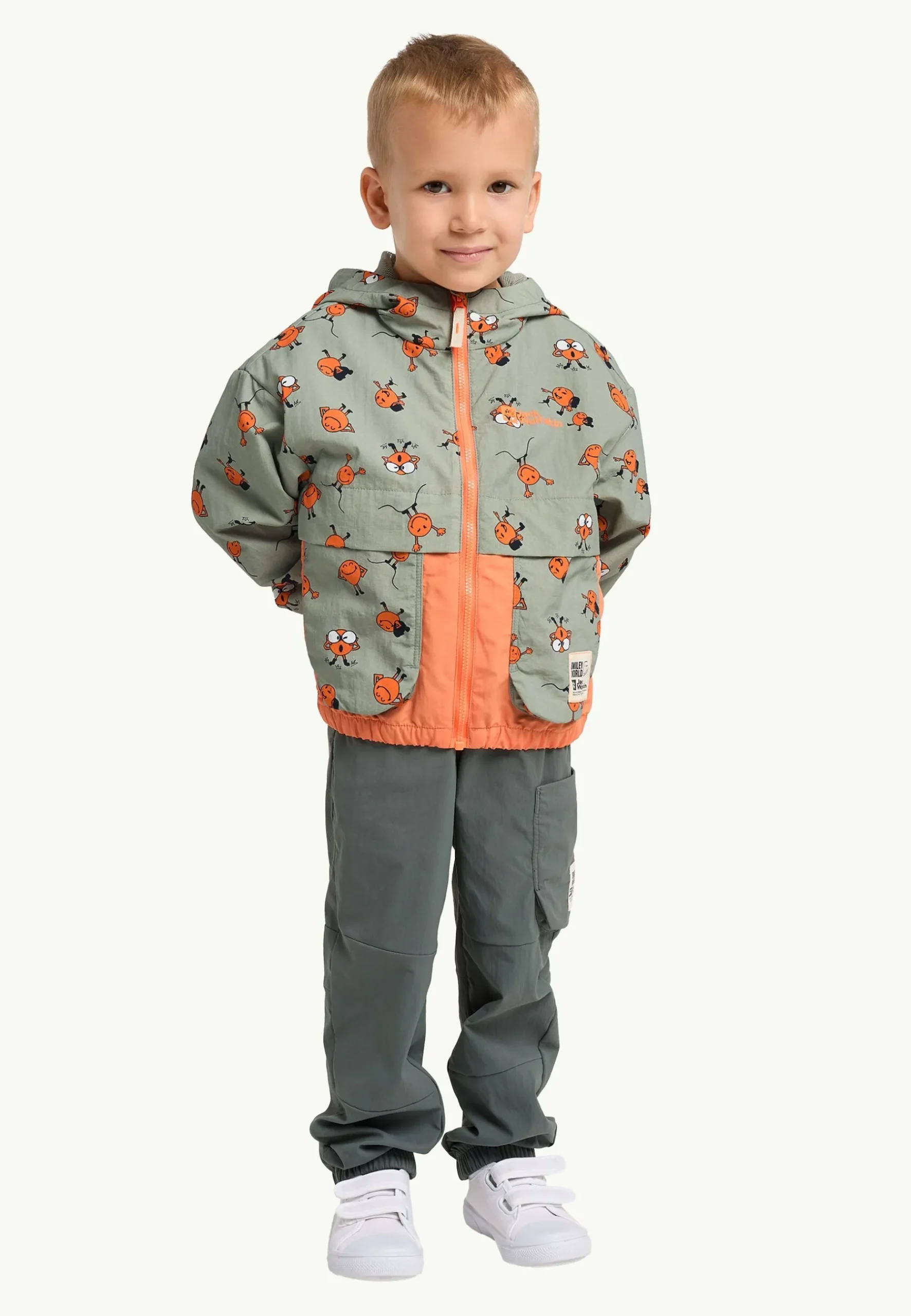 Jack Wolfskin Smileyworld Aop Jkt K|Kinderen Voor- En Najaarsjacks/-Jassen|Fleece