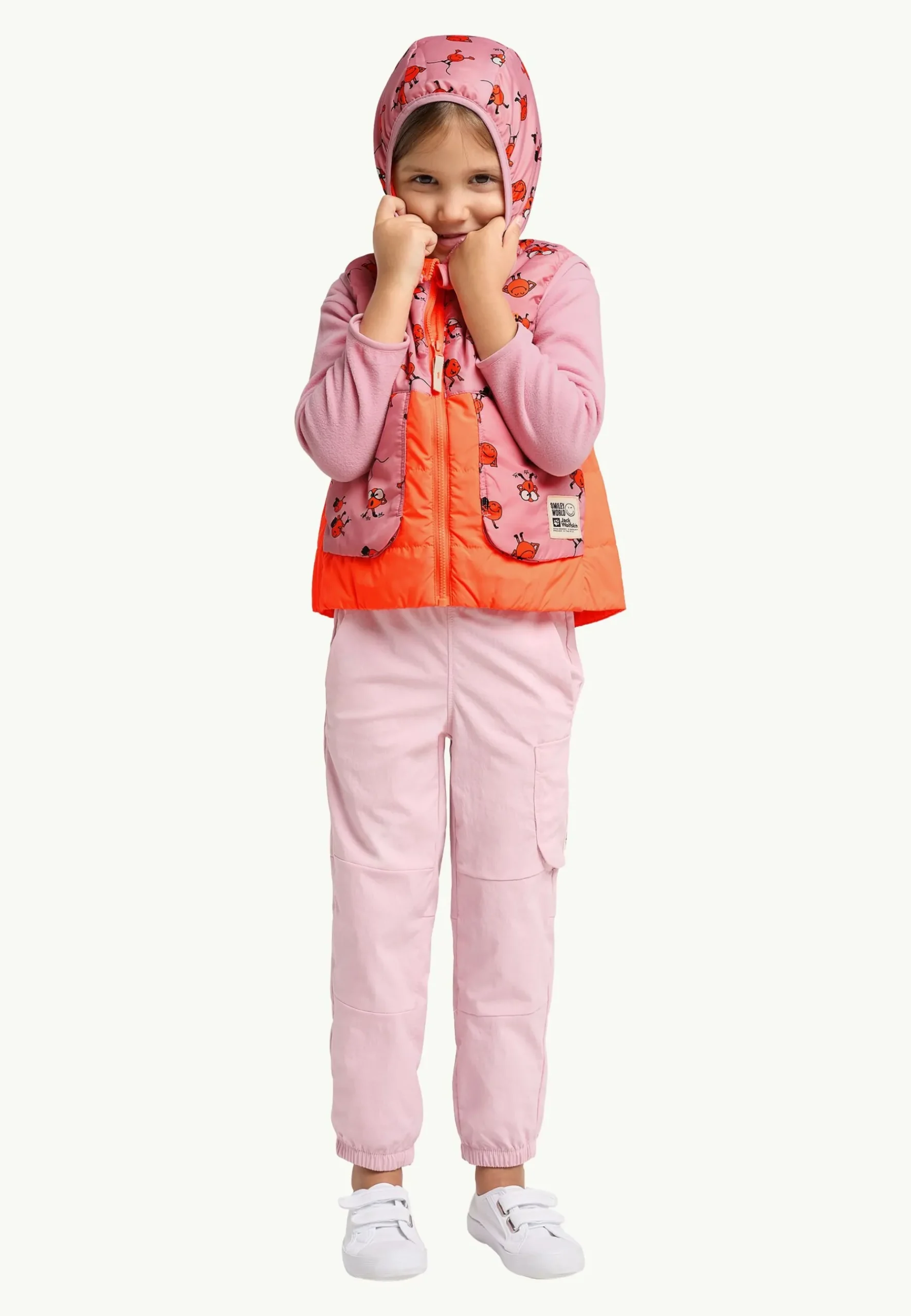 Jack Wolfskin Smileyworld Aop Vest K|Kinderen Voor- En Najaarsjacks/-Jassen|Fleece
