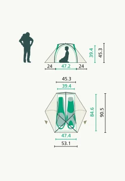 Jack Wolfskin Stratos Lite II|DAMES Tenten|Fietsen