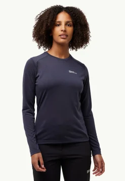 Jack Wolfskin Vonnan Ls T W|DAMES Functionele Shirts|T-Shirts & Longsleeves