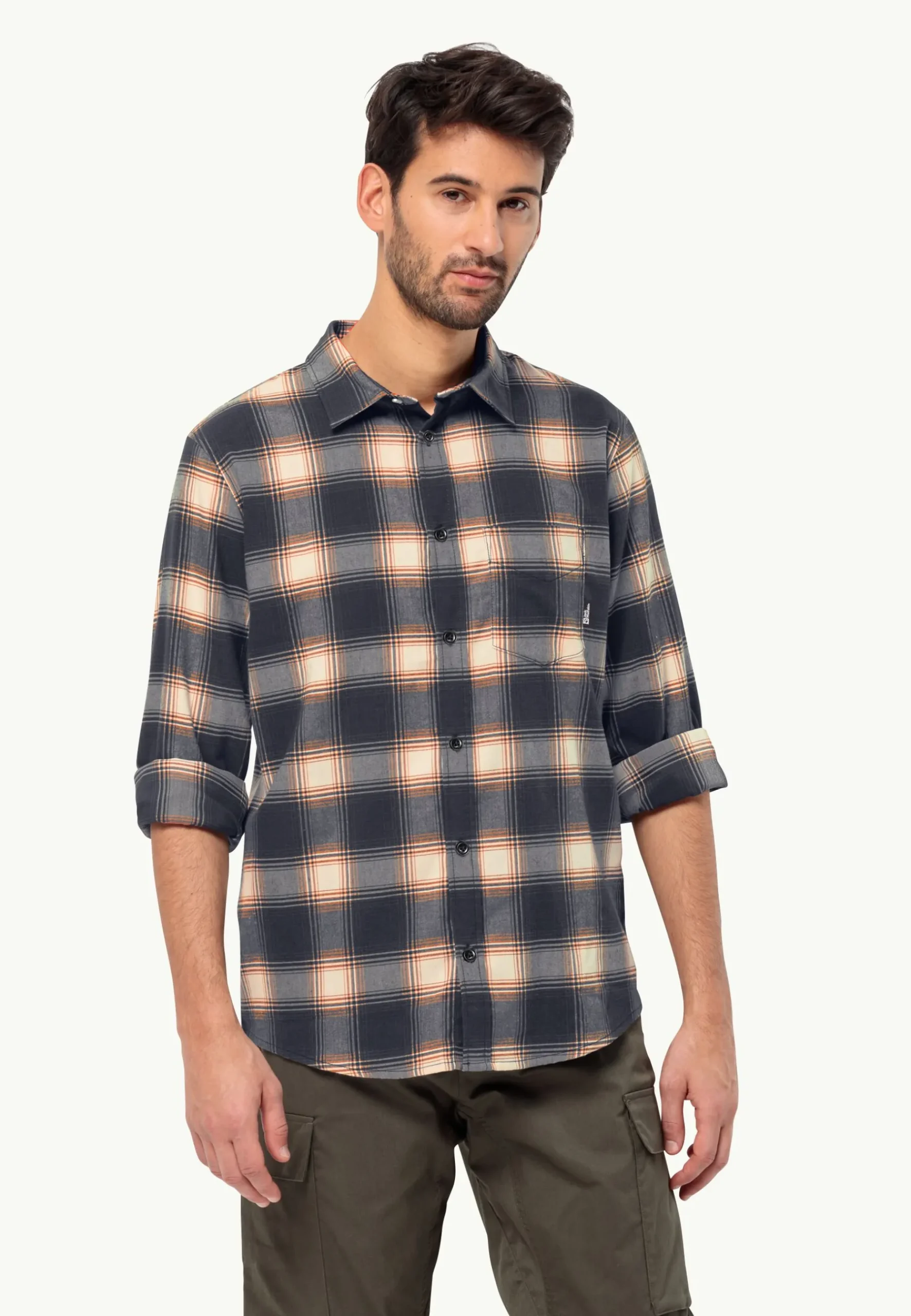 Jack Wolfskin Wanderweg Shirt M|Heren Functionele Shirts|Overhemden